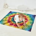 thumbnail image 2 of Colorful Rainbow Tie Dye Spiral Pattern Blanket,Comfortable Soft Flannel Throw Blanket,All Season,Warm Lightweight Blankets for Sofa Bed Couch Living Room Chair,30"x40", 2 of 4
