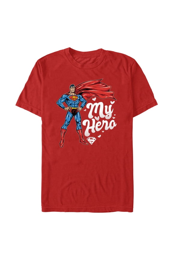 Men's Superman My Hero  Graphic Tee Red Large