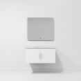 thumbnail image 5 of Geneva 36 in. W Glossy White Bath Vanity, Carrara Marble Top, and 36 in. LED Mirror, 5 of 11