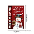 thumbnail image 4 of JOOCAR Welcome Let It Snow Snowman Garden Flag for Winter Christmas Home Outdoor Garden Yard Door Decor 12x18 inch, 4 of 5