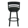thumbnail image 3 of Titana 26" Seat Height Swivel Black Faux Leather and Black Metal Bar Stool for Kitchen Island Counter, 3 of 8