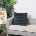 thumbnail image 6 of Unique Bargains Faux Fur Cozy Decorative Throw Pillow Covers Soft Plush Pillowcase 1 Pc Dark Grey 18" x 18", 6 of 6