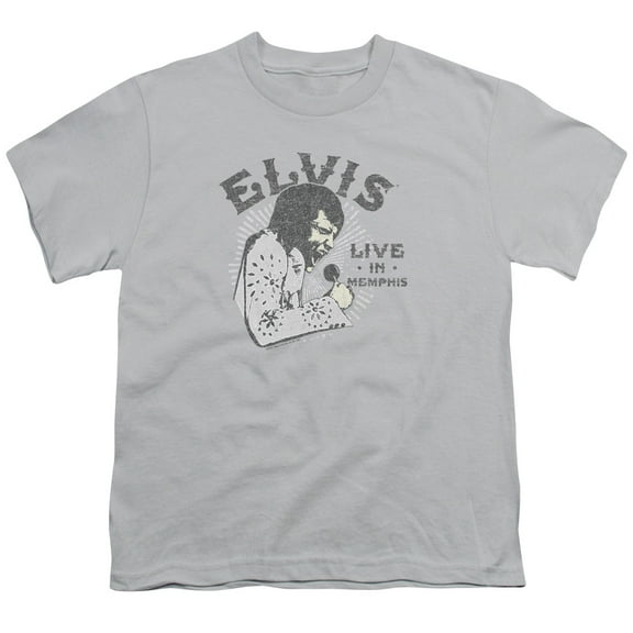 Elvis Presley - Live In Memphis - Youth Short Sleeve Shirt - Medium