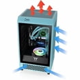 thumbnail image 5 of Thermaltake The Tower Computer Case, Turquoise, 5 of 18