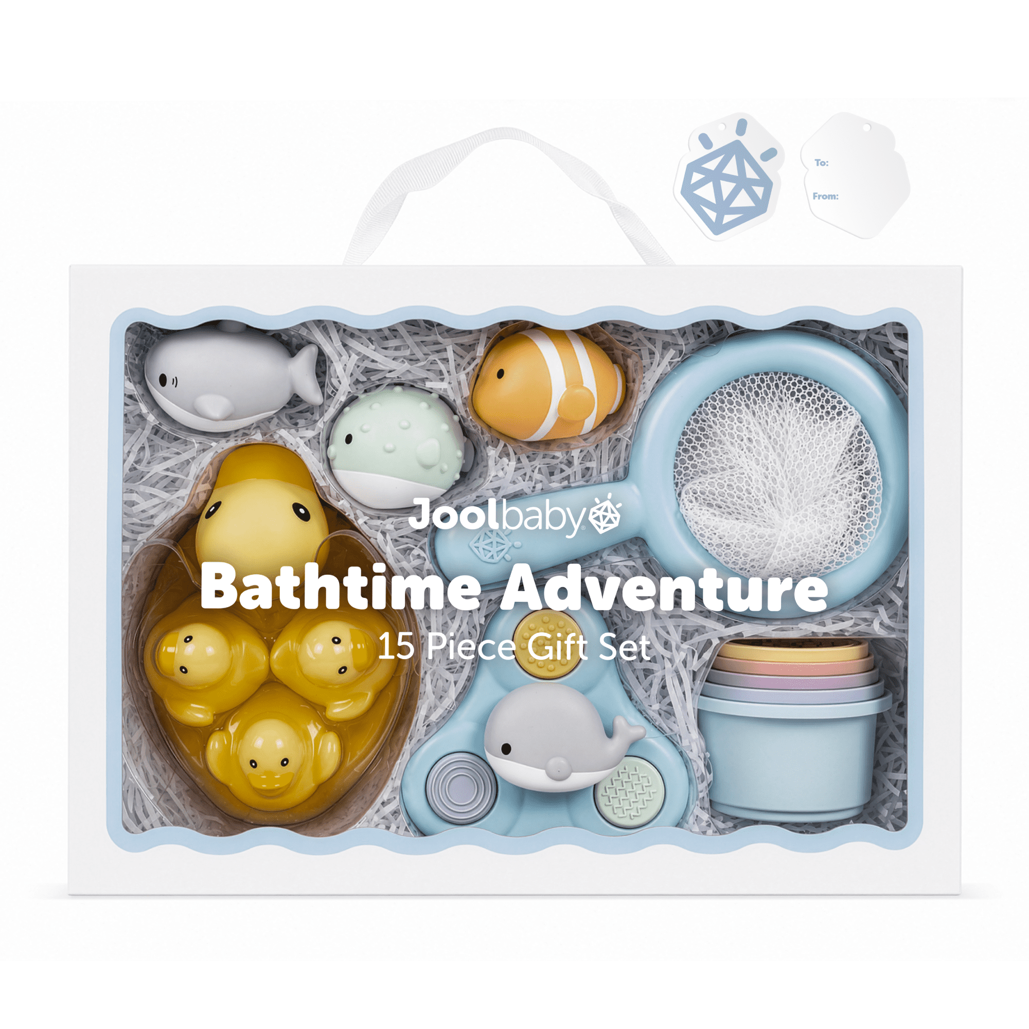 Jool Baby Bathtime Adventure Gift Set - 15pc Bath Toy Gift Set