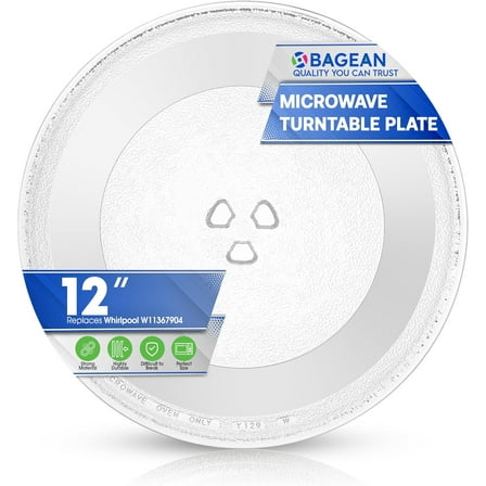 Replacement for Whirlpool W10337247, W11367904 Microwave Glass Tray 12 Inch