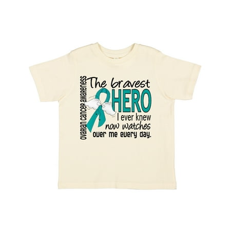 

Inktastic Ovarian Cancer Bravest Hero I Ever Knew 1 Gift Toddler Boy Girl T-Shirt