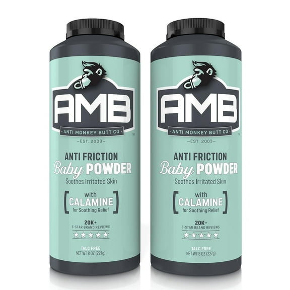 Anti Monkey Butt Baby Powder 2Pk – Talc-Free, Prevents Diaper Rash, 16oz