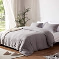thumbnail image 2 of Ensembles de Housses de Couette Gris Taille Simple 2 Pcs Microfibre Double Brossée Simple, 2 of 8