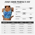thumbnail image 6 of Lsque Vibrant Blue Floral Printed Women'S Sports Bra, Compression, Moisture Wicking, High-Impact Sports Bra For Women,Supportive sports bra-XX-Large, 6 of 9