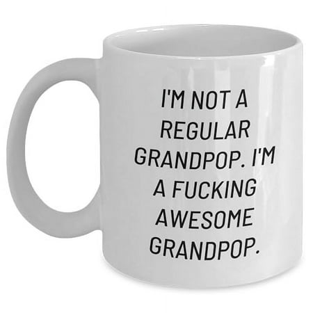 

Funny Grandpop White Coffee Mug Gifts from Men to Their Awesome Grandpop Birthday Unique Gift Ideas