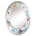 thumbnail image 2 of Designart "Pixelated Expression in Blue and Pink Abstraction I" Geometric Spiral Round Wall Mirror - Oval Printed Decorative Mirror - Multiple Color Options, 2 of 5