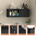 thumbnail image 7 of Marcree Metal Wall Cabinets for Garage,12.8'H Wall Mounted Cabinet with Locking Doors and Adjustable Shelves,Metal Locker Storage Cabinet for Home Office,Kitchen,Basement,Black, 7 of 7