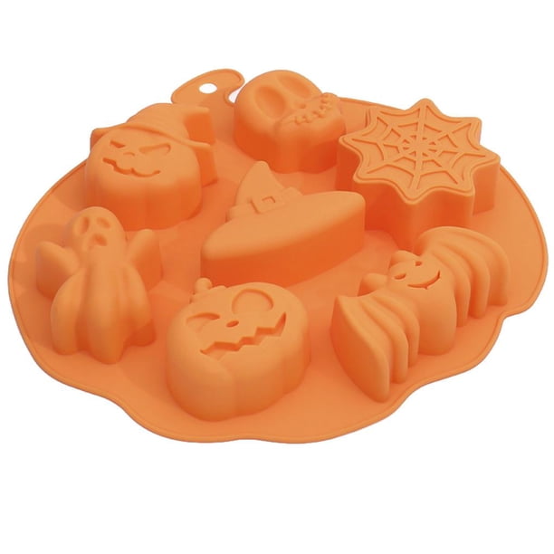 Matsuzay Molde de silicona de calabaza de Halloween DIY 6 cavidad decoración molde para galletas herramienta para hornear Herramientas y accesorios para hornear calabaza redonda Matsuzay HA000588-02B