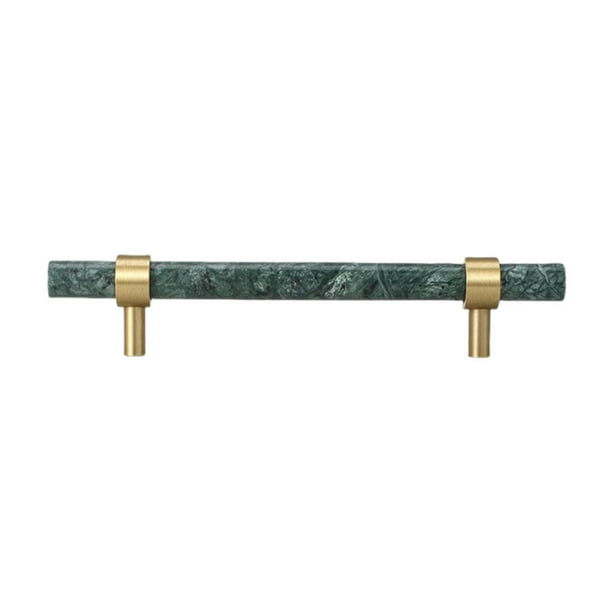 Tiradores de mármol para armarios, herrajes para armarios de cocina 35x170mm Verde