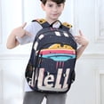 thumbnail image 6 of FORMRS Unisex School Backpack 17" Student Travel Bag with Laptop Compartment, Colorful UFO, 6 of 7