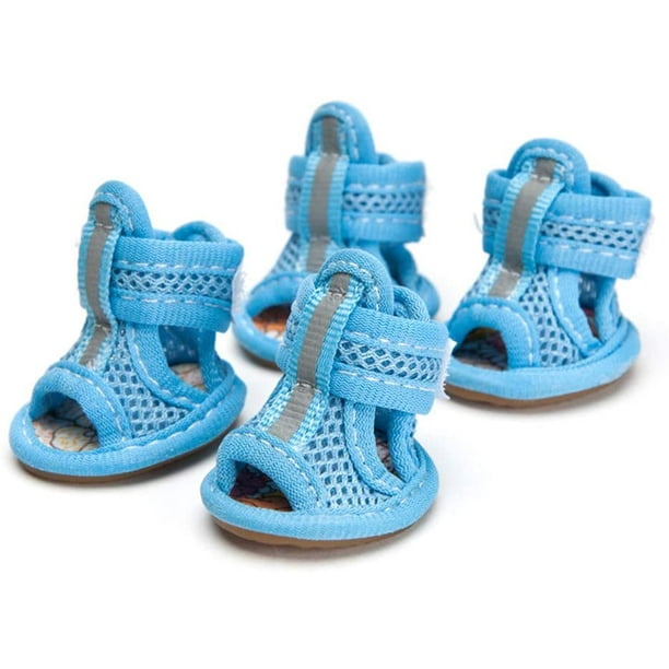 pares de botas para perros, calcetines para perros, calcetines antideslizantes para perros, zapatos para perros, botas para perros grandes, patas lesionadas, impermeables, azul, talla 1
