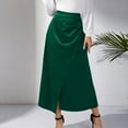 thumbnail image 4 of BSDJILFG Long Skirts for Women Formal Casual High Waisted Split Maxi Skirt Luxury Bodycon Wrap Pencil Skirt for Gown Prom Party, 4 of 9