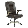 thumbnail image 1 of Scranton & Co Chaise de Bureau Exécutive en Cuir Espresso avec Accoudoirs Rabattables Couleur Cacao, 1 of 11