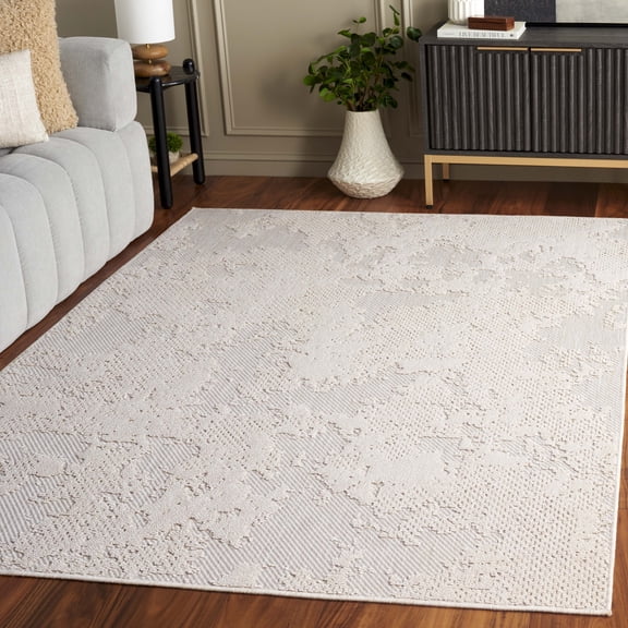 Safavieh Milos Vivienne Distressed Indoor/Outdoor Area Rug, Ivory, 5'3" x 7'6"