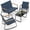 Blue, variant on Asofer 4-Piece Patio Furniture Set, Textilene Outdoor Bistro Set with 2 Rocking Chair for Lawn, Garden, Poolside (Black)