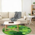 thumbnail image 6 of Non Slip Bath Rugs, Hwkond Round Green Moss Carpet, Imitation, Floor Mat For Bedroom And Living Room, Non-Slip Balcony Hanging Basket Floor Mat, Bedside Blanket For Bedroom,Green,31.5in, 6 of 8