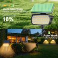 thumbnail image 4 of Focos solares de 72 LED para exteriores, impermeables, 108/136 LED, luz de pared alimentada por energía Solar, encendido/apagado automático para patio, camino de jardín, 4 of 5