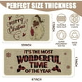 thumbnail image 3 of 2 Pcs Christmas Kitchen Rugs and Mats Black Santa Claus African American Santa Kitchen Mat Non Slip Backing Merry Christmas Winter Farmhouse Party Floor Mat for Kitchen Decor 17 x 30 and 17 x 47 Inch, 3 of 6