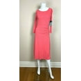 thumbnail image 1 of Lauren Ralph Lauren Robe Ajustée et Évasée en Jersey Extensible Froncé Rose Taille g 180 $, 1 of 9