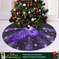 thumbnail image 3 of Ryvnso Christmas Tree Skirt Sparkling Butterfly Purple-a7 Xmas Tree Skirts Ornament Home Decorations 47.2", 3 of 6