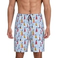 thumbnail image 3 of Lsque Sailboats And Seagulls Mens Sleep Pajama Shorts,Short Pajama Pants, Cotton Ultra-Soft Knit-3X-Large, 3 of 9