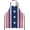 Navy Red, variant on Rustic American Flag Star Kitchen Apron, Adjustable Neck Bib Apron with Wooden Style USA Flag & Star Print for Patriotic Cooking & BBQ