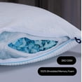 thumbnail image 4 of Reebok Adjustable Cooling Memory Foam Jumbo Pillow, Hot Sleepers, Breathable, White, 1 Pack, 4 of 8