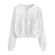 thumbnail image 2 of ICHUANYI Clearance Women Casual Long Sleeve Zipper Pocket Shirt Hooded Sweatshirt Tops(White, S) ICHUANYI WER2023080905166, 2 of 6