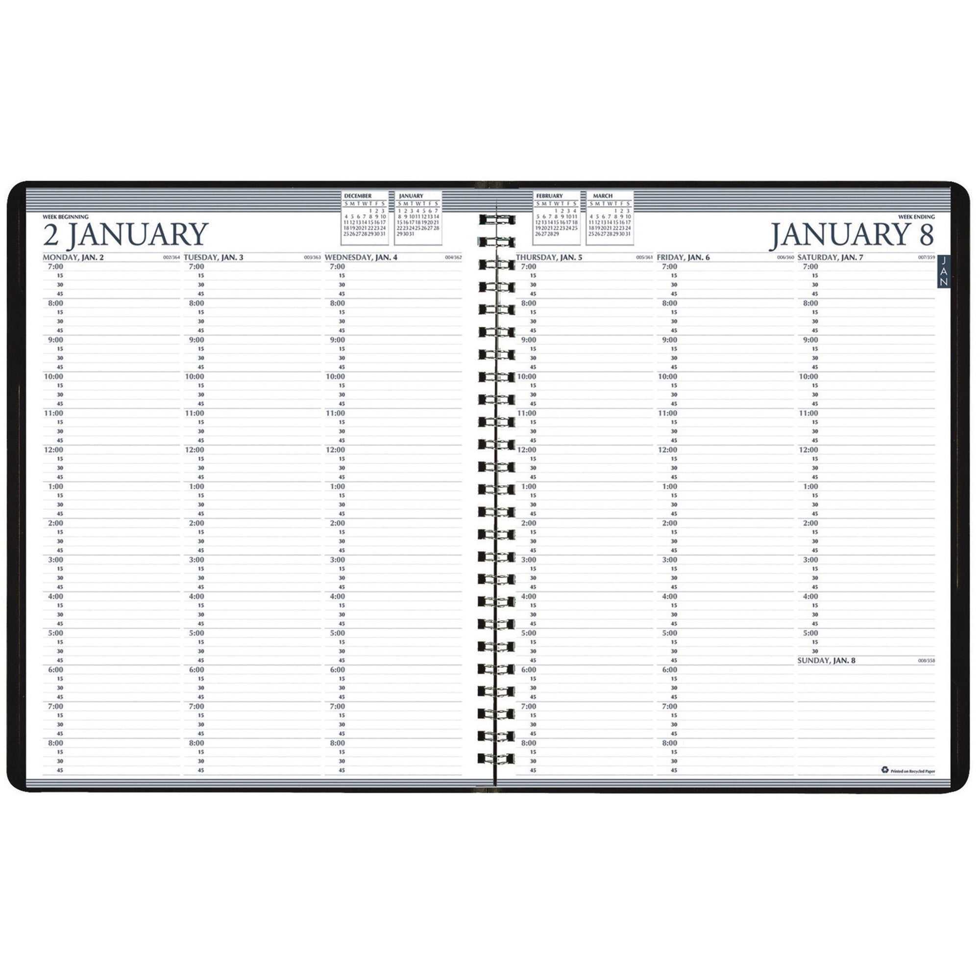 House of Doolittle, HOD27202, Black Professional Weekly Planner, 1 Each