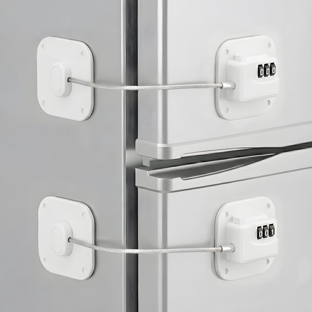 Cerradura para refrigerador Tickselect de 2 piezas con código de combinación, resistente