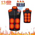 thumbnail image 2 of Chaleco calefaccionado de 13 áreas para hombre, chaqueta calefactable de invierno para mujer, chaqueta táctica con calentador eléctrico USB, chaleco térmico para hombre, abrigo para abrigarse S-9XL, 2 of 5