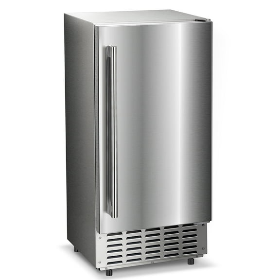 WAA Nugget Ice Maker Machine, Under Counter Ice Machine,Stainless Steel Built-in Freestanding Ice Maker,66Lbs/Day,LCD Panel/Self-Clean/24H Timer,for Home Kitchen Office Bar Party