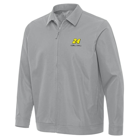 Men's Antigua  Gray Jeff Gordon Pivot Full-Zip Jacket