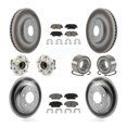 thumbnail image 1 of Transit Auto Front Rear Hub Bearing Assembly Coated Disc Brake Rotor and Ceramic Pad Kit (10Pc) for Car 2013-2015 Kia Optima 2.4L with Electric Parking - Left Right (Driver Passenger) KBB-118100, 1 of 10