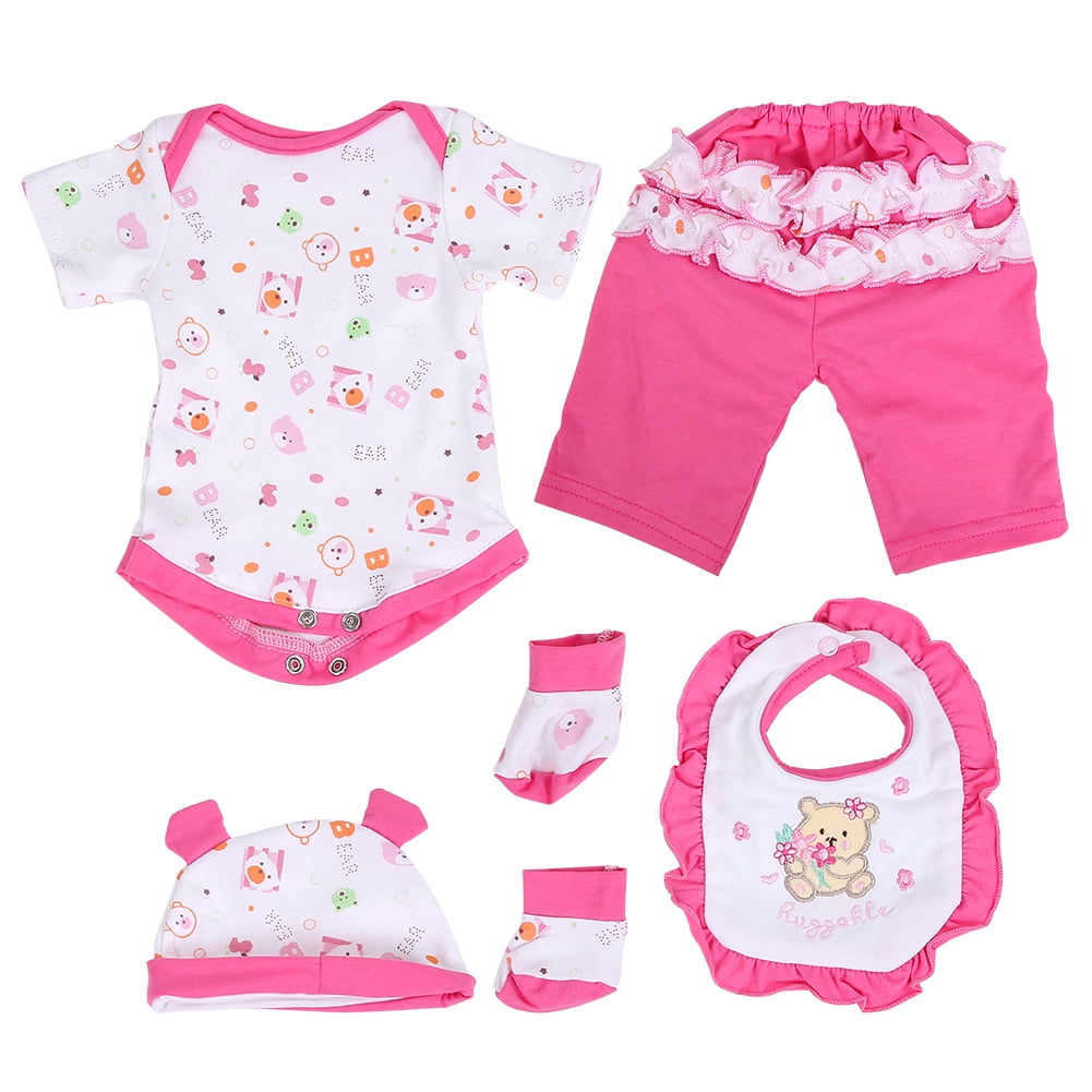 YLSHRF Baby Doll Clothes, Doll Clothes,Baby Kids Simulation Doll Lovely Fivepiece Set Outfit