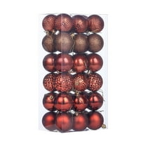 geerera 36-Pack Electroplated Christmas Balls, Metallic Decorative Ornaments, Shiny Tree Decor, for Elegant Displays, Gift Presentations, Holiday Themes