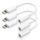 thumbnail image 2 of Adaptador de auriculares Lightning Jack Recomfit Certificado Apple MFi paquete de 3 para iPhone a 3.5 mm, 2 of 2