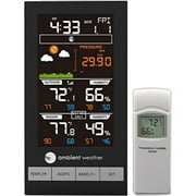 Ambient Weather WS-2801A Advanced Wireless Color Forecast Station with Temperature, Humidity and Barometer