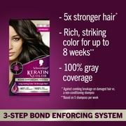 Schwarzkopf Keratin Hair Dye 3.0 Espresso, Permanent Hair Color, 1 Use