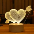 thumbnail image 2 of Lámpara 3D de acrílico con USB, luces LED de noche, letrero de neón, decoraciones navideñas para el hogar, dormitorio, decoración de cumpleaños, regalos de boda, 2 of 4