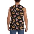 thumbnail image 4 of Fotbe Rose Flower Bear Men's Camiseta sin Mangas Estampada para Hombres, Playera Casual para Gimnasio, Entrenamiento, Playa-Large, 4 of 7