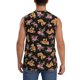 thumbnail image 4 of Fotbe Rose Flower Bear Men's Camiseta sin Mangas Estampada para Hombres, Playera Casual para Gimnasio, Entrenamiento, Playa-Large, 4 of 7