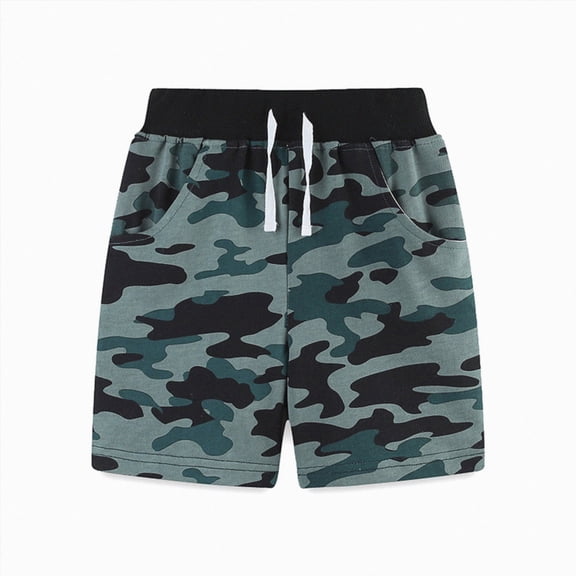 KPOPLK Toddler Boy Shorts for 2T 3T 4T 5T 6T 7T Boys Cotton Short Soft Baby Casual Shorts with Drawstring Size 2Y,Light Green