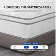 thumbnail image 3 of VISWILD 12" Full Size Hybrid Mattress with Gel Memory Foam, Medium Firmness, Comfortable and Breathable, Durable Support, Adult, 3 of 8